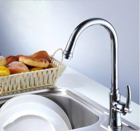 GuoJiangLong-L001 Modern Kitchen Faucets Only Cold or Hot Water Single Handle Kitchen Sink Faucets Lifetime Warranty