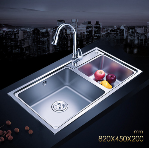 Jomoo ZH06131B Double Bowl Kitchen Sinks Kitchen Sink Undermount With Pull Down Kitchen Faucet Lifetime Warranty