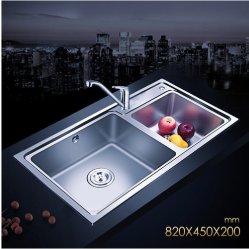 Jomoo ZH06131D Double Bowl Kitchen Sinks Kitchen Sink Stainless Steel With Brass Kitchen Faucet Lifetime Warranty