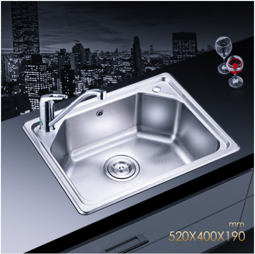 Jomoo SCZH06059B Single Basin Stainless Steel Sink For Kitchen With Kitchen Faucets Lifetime Warranty