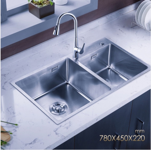 Jomoo ZH06159F Big Double Bowl Stainless Steel Kitchen Sinks With Pull Out Kitchen Taps