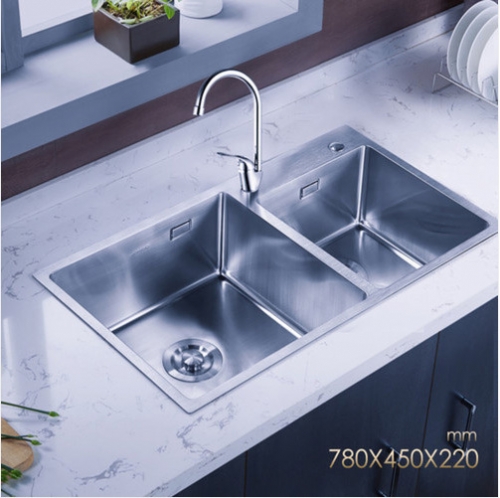Jomoo ZH06159A Polished Chrome Kitchen Sink Combo Undermount Kitchen Sink With Modern Kitchen Faucet