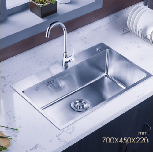 Jomoo ZH06158D Polished Chrome Single Basin Kitchen Sink White Undermount Kitchen Sink With Single Handle Kitchen Faucet