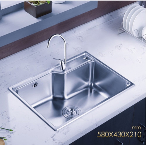 Jomoo ZH06156A Combo Brushed Single Bowl Stainless Steel Kitchen Sinks With Single Handle Kitchen Faucet