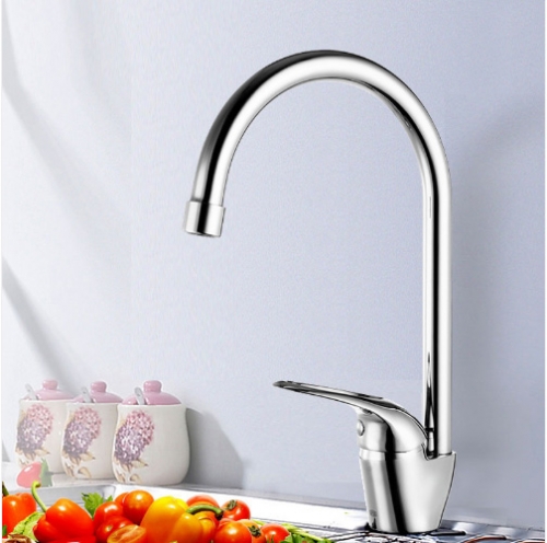Jomoo 3344-050 Kitchen Faucets In Brushed Nickel With Swivel Spout