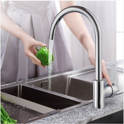Jomoo 3336 Single Handle Kitchen Faucet With Swivel Spout