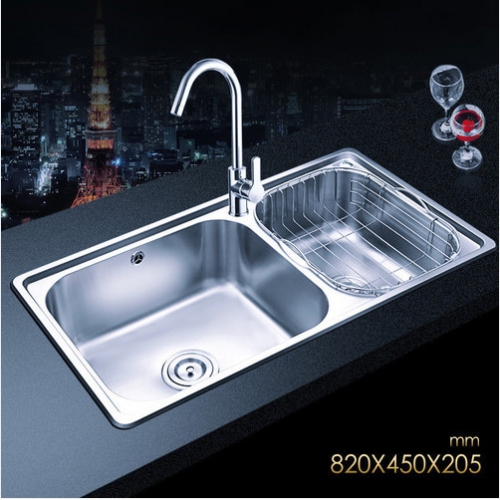 Jomoo ZH06120B Combo Polished Chrome Double Basin Undermount Kitchen Sink With White Kitchen Faucet