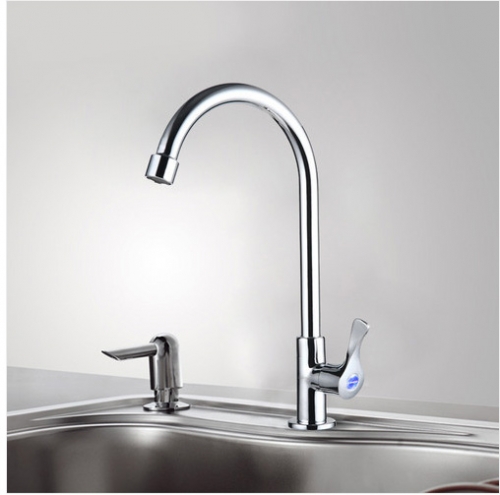 Jomoo 77020 White Kitchen Faucet With Only Cold Water Polished Chrome Kitchen Sink Faucets