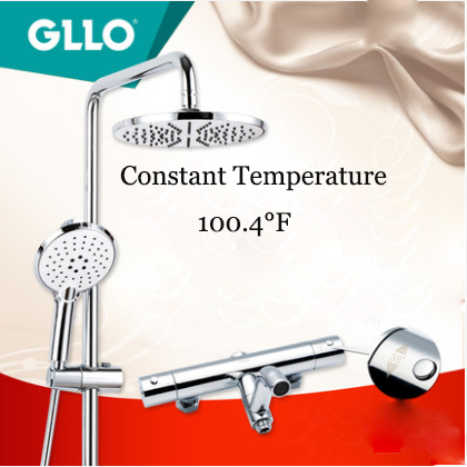 Gllo Shower Faucet GL-3959 Walk In Shower Constant Temperature Shower Faucets With Rain Shower Heads Handheld Shower Head Bathtub Spout