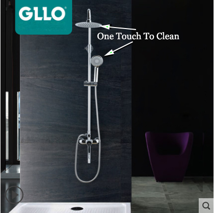 Gllo Shower Faucet GL-T395C Dual Shower Head Pressure Balanced Shower Faucets With Rain Shower Heads Bathtub Spout Shower Head With Hose