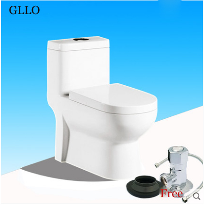GLLO Toilet GL-T548D White Ceramic Dual Flush Toilet On Sale Siphon Jet One Piece Toilet With Toilet Seat Slow Close
