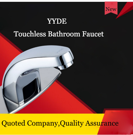 YYDE Bathroom Faucets DE-102 Cheap Bathroom Faucets Infrared Sensor Touchless Bathroom Faucet Commercial Home Hot Cold Water 3 Hole Bathroom Faucet