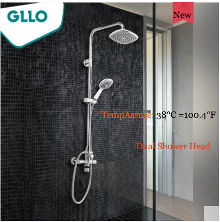 GLLO Shower Faucet GL-T32DI Walk In Shower Intelligent TempAssure Shower Faucets With Rain Shower Heads Handheld Shower Head Including Rough-In Valves