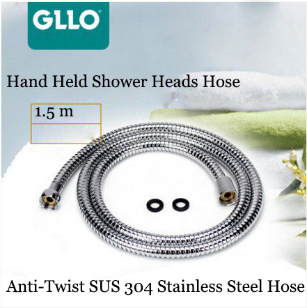 GLLO Shower Faucet Accessories GL-TGAB Anti-Twist SUS 304 Stainless Steel Hose 1.5 m For High Pressure Shower Heads