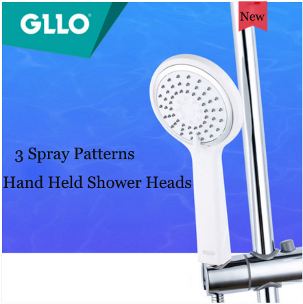 GLLO Shower Faucet Accessories GL-SH1021 Quality Import ABS High Pressure Shower Heads 3 Spray Settings Hand Held Shower Heads With Touching Clean