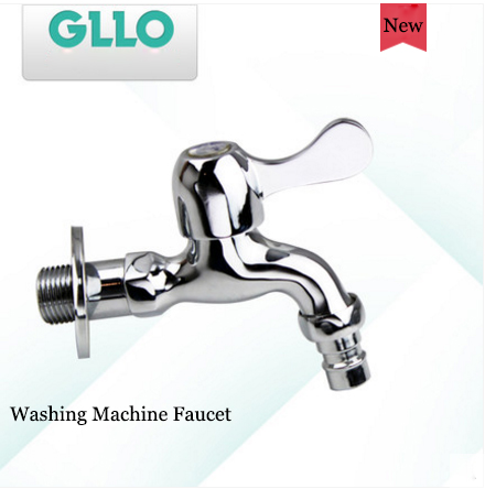GLLO Bathroom Accessories GL-T330A Polished Chrome Wall Mounted Outdoor Faucet Washing Machine Faucet Brass Garden Tub Faucet