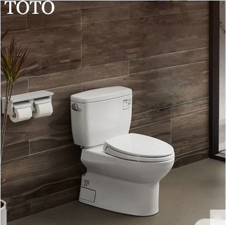 TOTO Toilets CW764RBVD TOTO Two Piece Toilet Cefiontect Skirted Design Side Siphon Jet Flush With Toilet Seat Soft Close 1.26 GPF