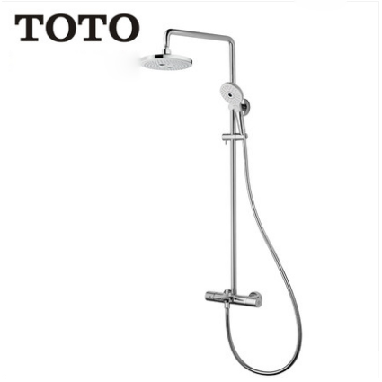 TOTO Shower Faucet TBW01407B Dual Shower Head Tub Spout 1/2" Thermostatic Mixing Trim 2 Spray Rain Shower Heads With Handheld Shower Head 3 Spray