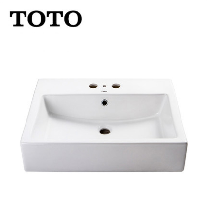 TOTO Bathroom Sink LW711RCB TOTO Single Sink Vanity Cefiontect Ceramic Rectangular Top Mount Bathroom Sinks Without Drainer