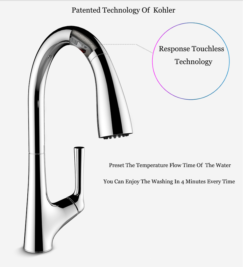 Kohler 77748T Malleco Touchless Kitchen Faucet With Pull Down Sprayer