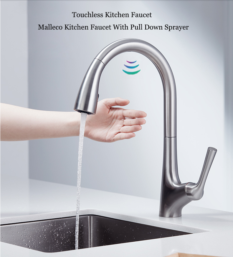 Kohler 77748T Malleco Touchless Kitchen Faucet With Pull Down Sprayer