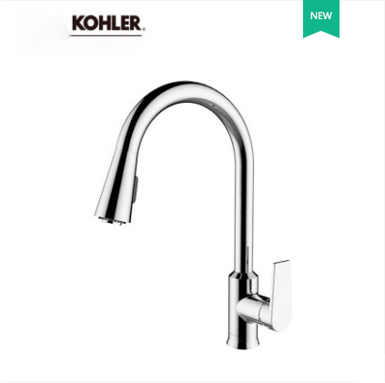 Kohler Kitchen Faucets 21367T Polished Chrome 2 Spray Kohler Taut Kitchen Faucet With Pull Down Sprayer