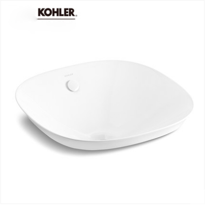 Kohler Bathroom Sinks 26407T Kohler Veil Stone Vessel Sinks Ceramic Round Countertop Bathroom Sink Without Bathroom Sink Stopper