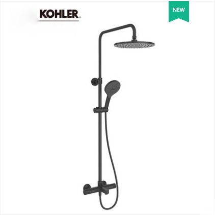 Kohler Shower Faucets 23126T Kohler July Black Dual Shower Head Kohler Shower Head Tub Spout And Hand Held Shower Heads 3 Spray Modes