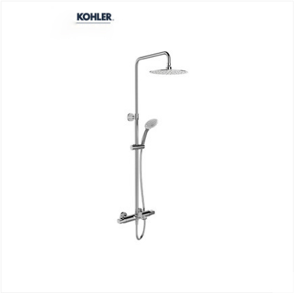 Kohler Shower Faucets 97821T Kohler Shower Head Aleo 1/2" Thermostatic Mixing Valve Rainfall Shower Head Tub Spout And Shower Head With Hose 3 Spray