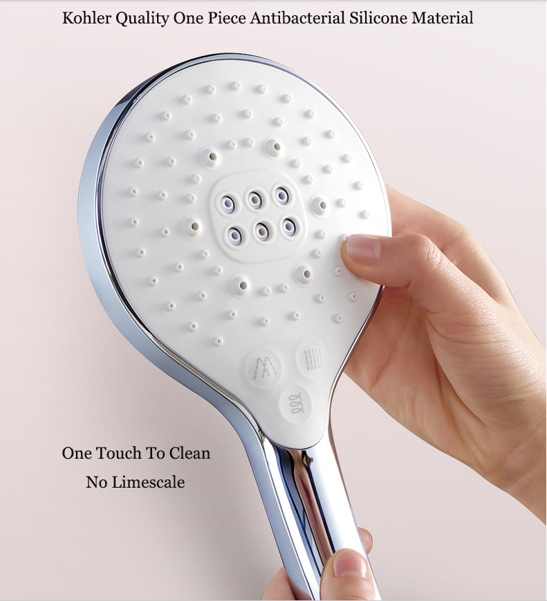 Kohler Shower Head R97009T 1/2" Kohler Rain Shower Heads With 3 Spray