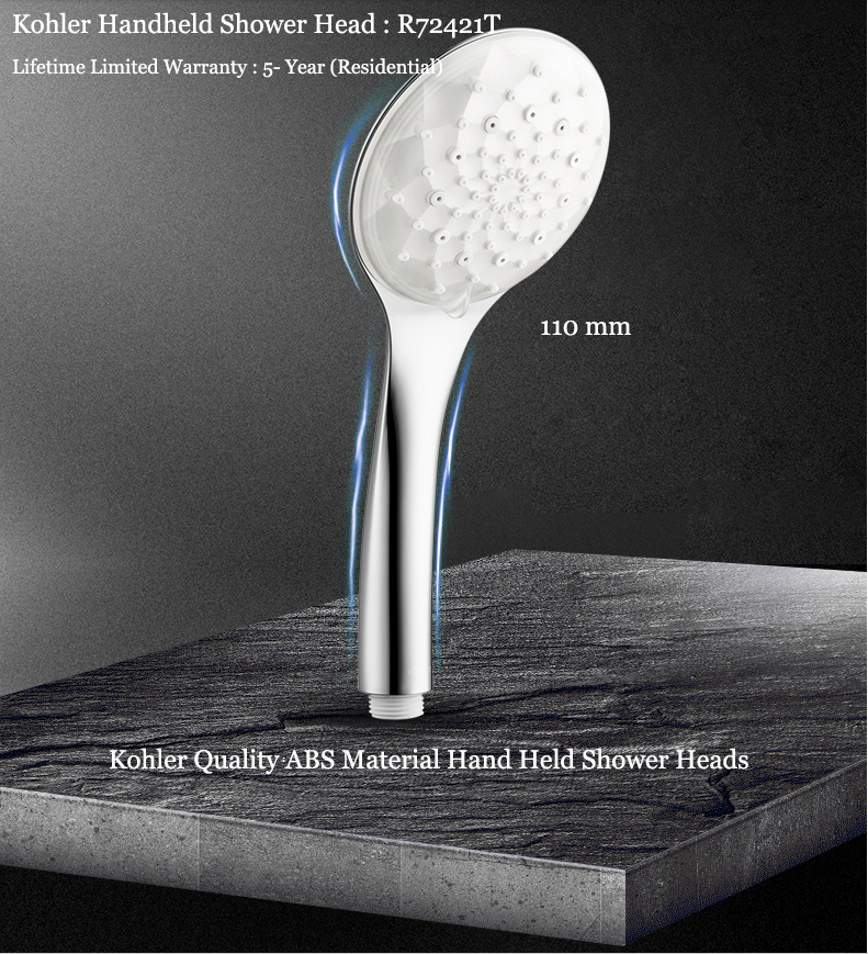 Kohler Shower Head R72415T Polished Chrome 1/2" Kohler Rain Shower Head