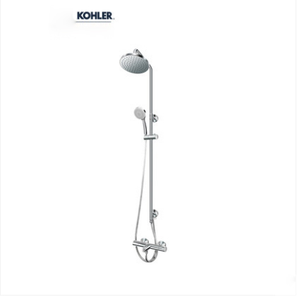 Kohler Shower Head 30073T 1/2" Thermostatic Mixing Valve Rainfall Shower Head Tub Spout And Handheld Shower Head 3 Spray Modes