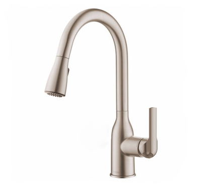 Moen Kitchen Faucets GN68000 Polished Chrome Spot Resistant Pull Down Kitchen Faucet With 2 Sprayer