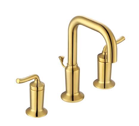 Moen Bathroom Faucets GN16228P Antique 8" Widespread Gold Bathroom Faucet
