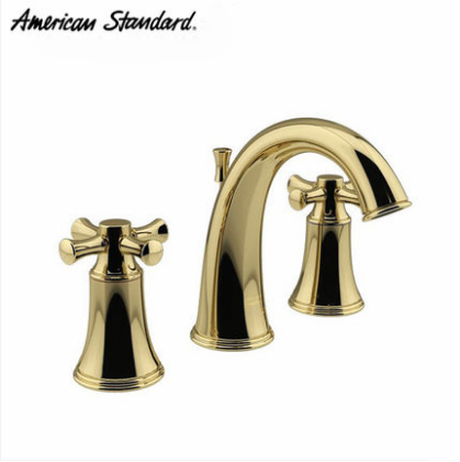 American Standard Bathroom Faucets FFAS0203 Polished Chrome Gold 2 Handle Widespread Bathroom Faucet