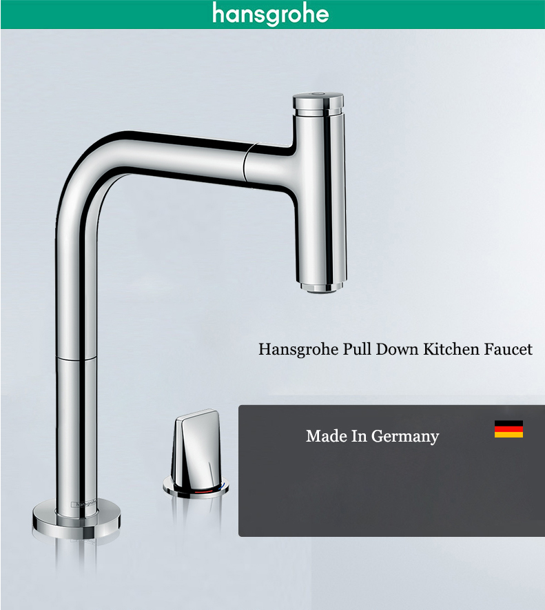 Hansgrohe Kitchen Faucet 14845 Polished Chrome Kitchen Faucet Pull Out