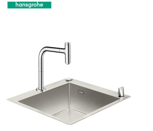 Hansgrohe Kitchen Sinks Combos 43201 Single Basin Top Mount Kitchen Sink With Kitchen Sink Faucets