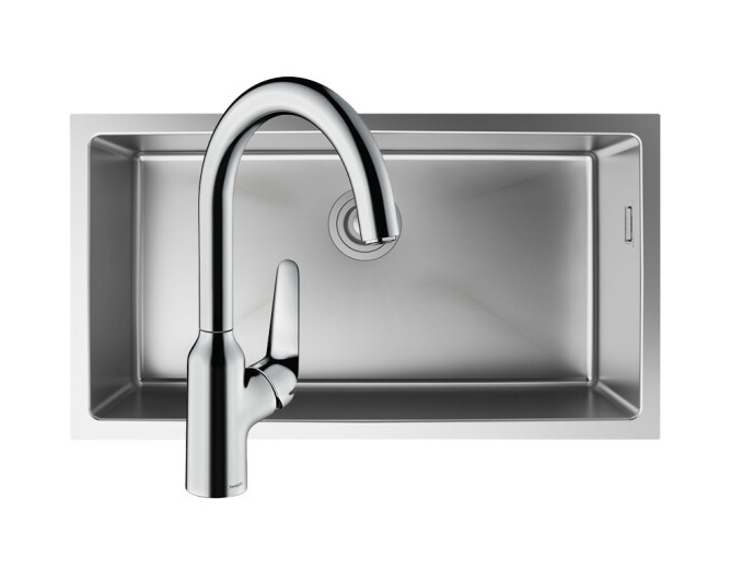 Hansgrohe Kitchen Sinks Combo 99110450 Double Basin Undermount Kitchen