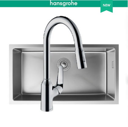 Hansgrohe Kitchen Sinks Combo 99110411 Double Basin Undermount Kitchen Sink With Pull Out Kitchen Faucet