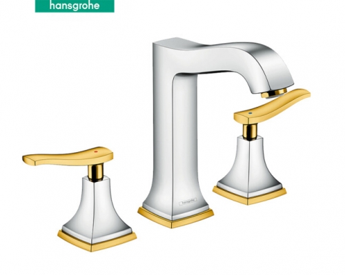 Hansgrohe Bathroom Faucets 31331 Metropol Gold Widespread Bathroom Faucet