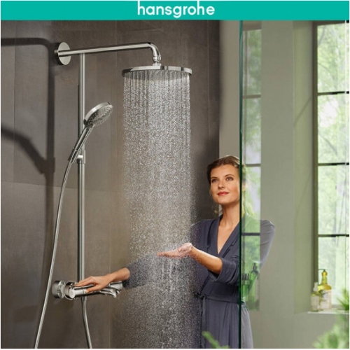 Hansgrohe Shower Faucet 27215 Thermostatic Rain Dance High Pressure Shower Heads Tub Spout Rainfinity Shower Head With Hose 3 Spray