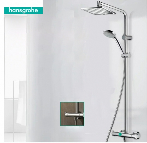 Hansgrohe Shower Faucet 26779 Thermostatic Dual Shower Head Rainfinity Hand Held Shower Heads 4 Spray