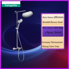 Hansgrohe Shower Faucet 27215S Thermostatic Rain Dance Rainfall Shower Head 280 mm Tub Spout Rainfinity Rain Shower Head With Handheld 3 Spray