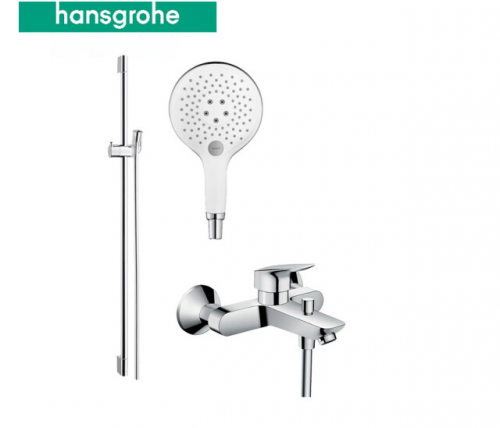 Hansgrohe Shower Heads 71400 & 265214 Rain Dance Pressure Balanced With Tub Spout 150 mm Shower Head With Hose 3 Spray